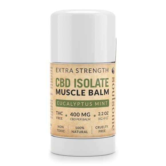 Muscle Balm CBD Isolate Extra Strength Eucalyptus Mint by Soulsome Strength 400MG