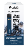 Calyfx Blueberry 1 Gram Carto 3000 Puffs 500 MG Full Spectrum CBD Disposable Rechargeable Cartridge